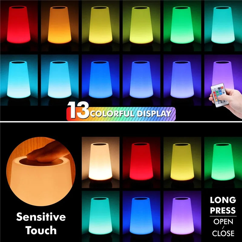 Multicolor Touch & Remote LED Lamp